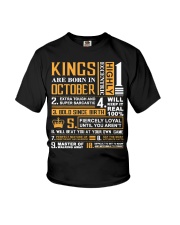 Kings are Born In October Youth T-Shirt tile