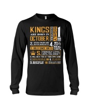 Kings are Born In October Long Sleeve Tee tile
