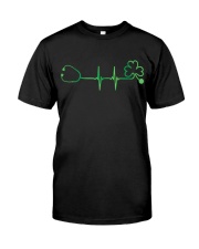 Irish Nurse Heartbeat Stethoscope Classic T-Shirt front
