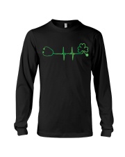 Irish Nurse Heartbeat Stethoscope Long Sleeve Tee tile