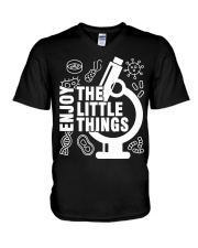 Biologist Microbiology Student V-Neck T-Shirt tile