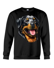 Face Portrait Watercolor Painting Rott Crewneck Sweatshirt tile