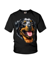 Face Portrait Watercolor Painting Rott Youth T-Shirt tile