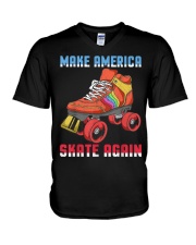 80's Rollerskates V-Neck T-Shirt tile