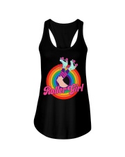 Roller Girl Skater Ladies Flowy Tank tile