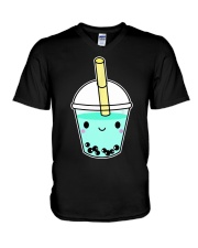 Bubble Tea Green Tea Lover V-Neck T-Shirt tile
