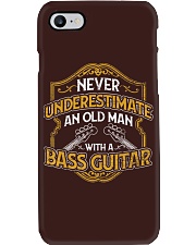 Mens Never Underestimate An Old Man With A Bass Guitar T-Shirt Phone Case tile