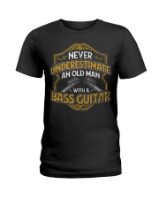 Mens Never Underestimate An Old Man With A Bass Guitar T-Shirt Ladies T-Shirt tile