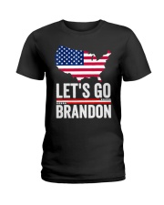 Let's Go Brandon Flag Sunglasses Ladies T-Shirt tile