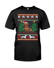 Dachshund Ugly Christmas Classic T-Shirt front