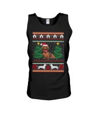 Dachshund Ugly Christmas Unisex Tank tile
