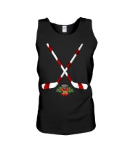 Candy Hockey Christmas Unisex Tank tile