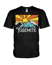 Skiing 47 V-Neck T-Shirt tile