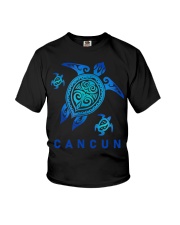 Sea Blue Tribal Turtle Youth T-Shirt tile