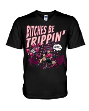 Pushed One Roller Derb V-Neck T-Shirt tile