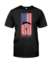 Parachutist American Flag Classic T-Shirt front