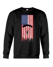 Parachutist American Flag Crewneck Sweatshirt tile