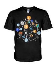 Bitcoin Cryptocurrency V-Neck T-Shirt tile