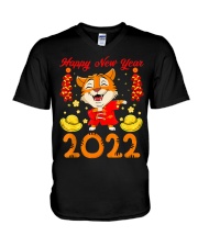Happy Lunar New Year 2022 Cute Chinese Tiger V-Neck T-Shirt tile