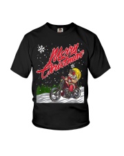 Merry Christmas & A Happy New Year Santa Motorcycle Chopper Youth T-Shirt tile