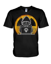 Hacker Coding all Night for Tech V-Neck T-Shirt tile