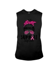 Support Squad Messy Bun Pink Warrior Sleeveless Tee tile