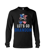 Let's Go Brandon Messy Bun America Flag Long Sleeve Tee tile