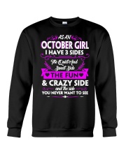 Birthday - Three Sides October Girl Crewneck Sweatshirt tile