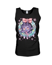 Creepy Christmas Krampus Akanbe Unisex Tank tile