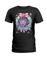 Creepy Christmas Krampus Akanbe Ladies T-Shirt tile