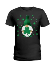 Green Plaid Gnomes St Patricks Day Ladies T-Shirt tile