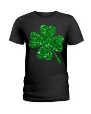 Sparkle Clover Shamrock Irish Ladies T-Shirt tile