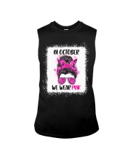 In October We Wear Pink Messy Bun Sleeveless Tee tile