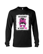 In October We Wear Pink Messy Bun Long Sleeve Tee tile
