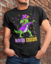 Mardi Gras Dabbing T Rex Classic T-Shirt apparel-classic-tshirt-lifestyle-26