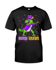 Mardi Gras Dabbing T Rex Classic T-Shirt front