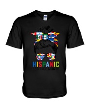 HIspanic Heritage 13 V-Neck T-Shirt tile