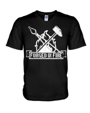 Distressed Vintage Blacksmith V-Neck T-Shirt tile