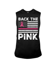 Back The Pink Ribbon Flag Breast Cancer Sleeveless Tee tile