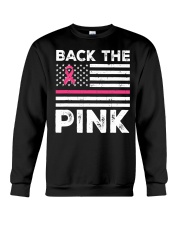 Back The Pink Ribbon Flag Breast Cancer Crewneck Sweatshirt tile