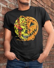 Softball Player Halloween Pumpkin Classic T-Shirt apparel-classic-tshirt-lifestyle-26