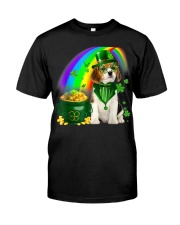 Beagle Dog Irish Leprechaun Classic T-Shirt front