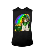 Beagle Dog Irish Leprechaun Sleeveless Tee tile