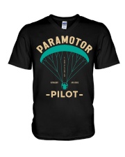 Paramotor Pilot V-Neck T-Shirt tile