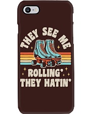 Roller Skating They See Me Rollin' They Hatin' Phone Case tile