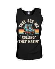 Roller Skating They See Me Rollin' They Hatin' Unisex Tank tile