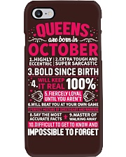 Queens Are Born in October Phone Case tile