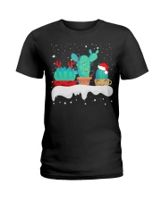 Cute Cactus Christmas Pajama Xmas Holiday Party Funny Gifts T-Shirt Ladies T-Shirt tile