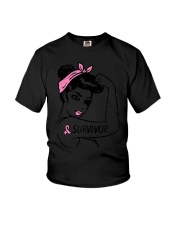 Breast Cancer Survivor Rosie Riveter Youth T-Shirt tile