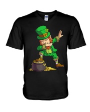 Dabbing Leprechaun V-Neck T-Shirt tile